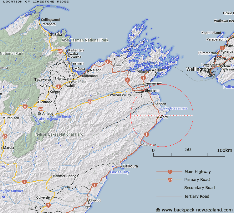 Limestone Ridge Map New Zealand