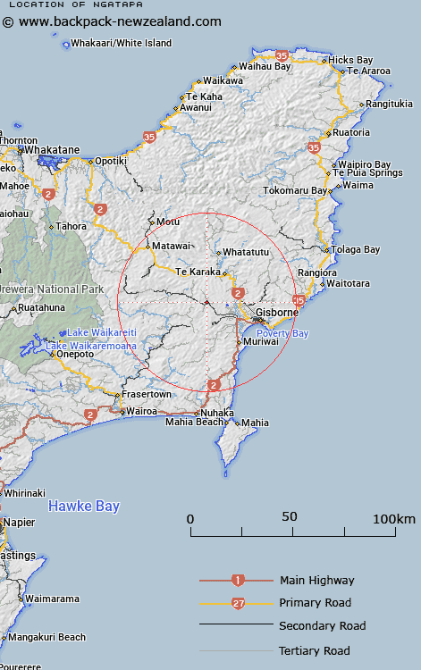 Ngatapa Map New Zealand