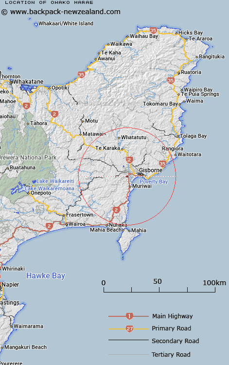 Ohako Marae Map New Zealand