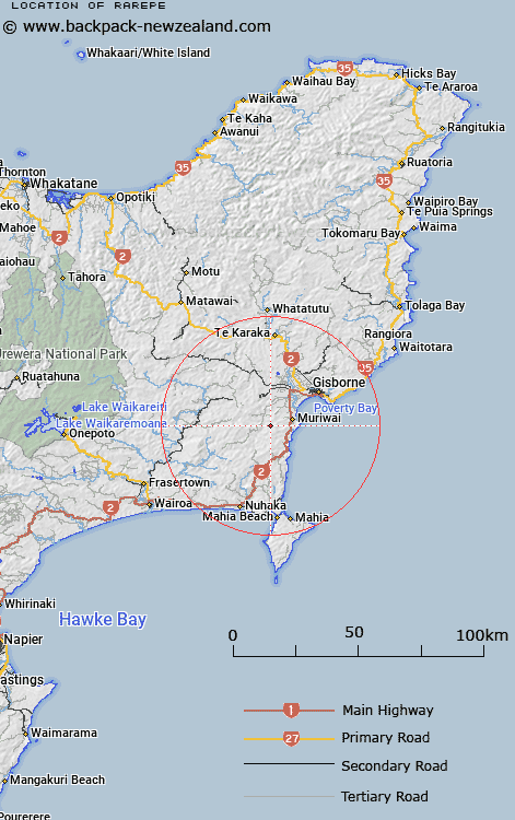 Rarepe Map New Zealand