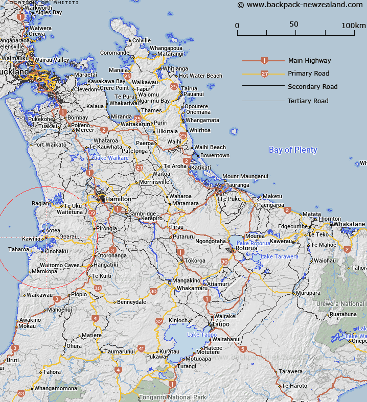 Ahititi Map New Zealand