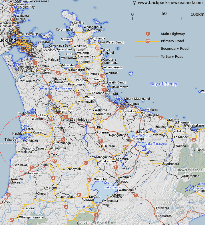 Hikurangi Map New Zealand