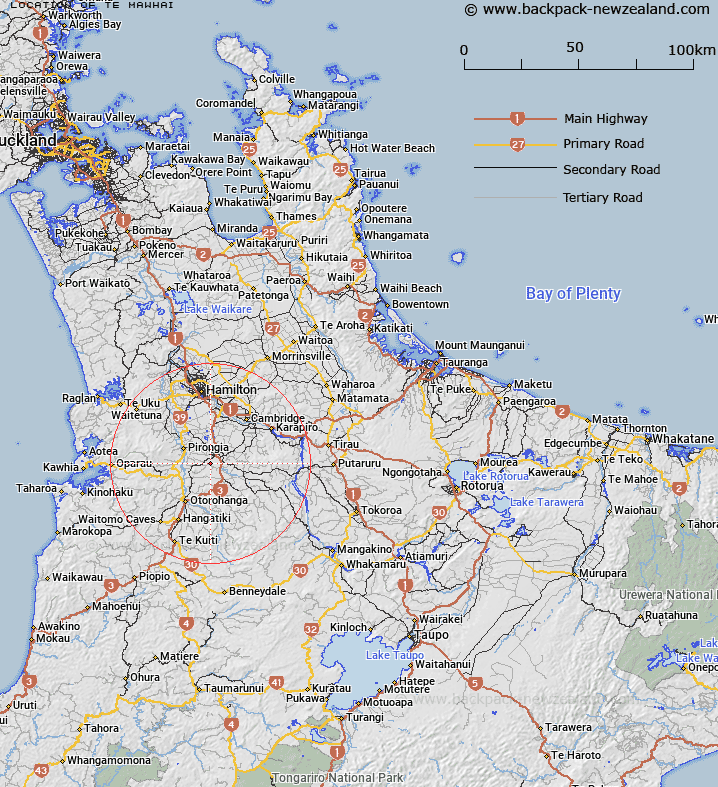 Te Mawhai Map New Zealand