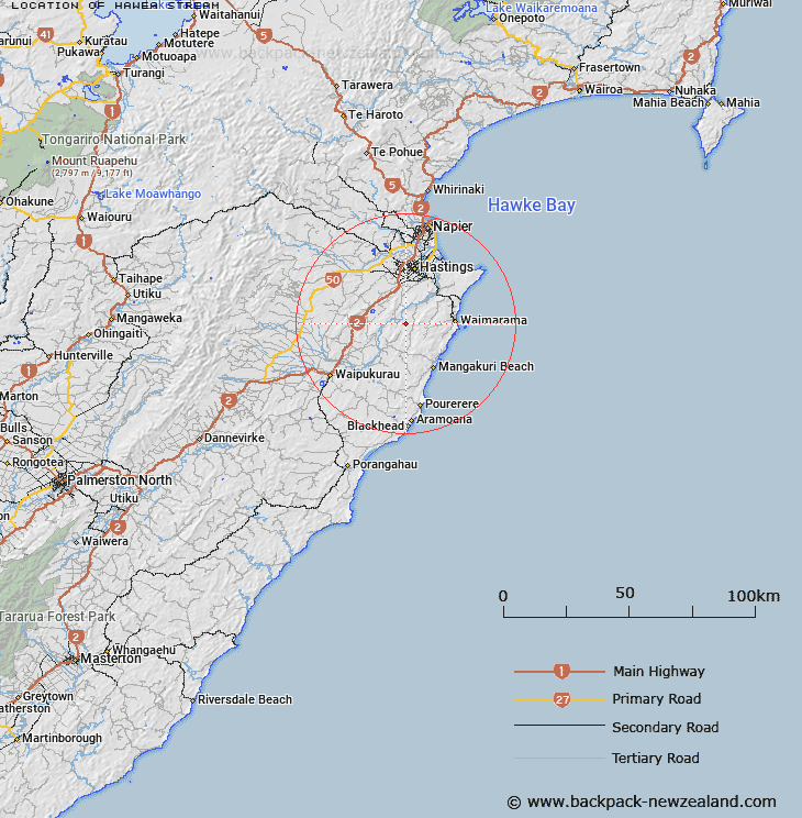 Hawea Stream Map New Zealand