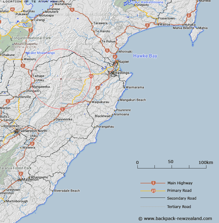 Te Atua Mahuru Map New Zealand