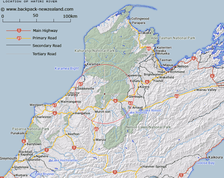 Matiri River Map New Zealand