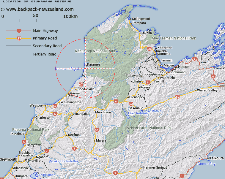 Otumahana Reserve Map New Zealand