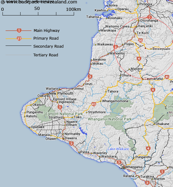 Mangapehi Map New Zealand