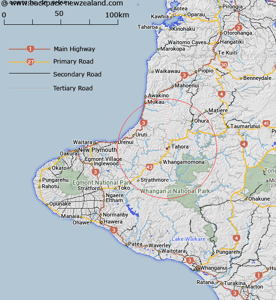 Omapu Map New Zealand