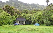 Heaphy Campsite . Kahurangi National Park