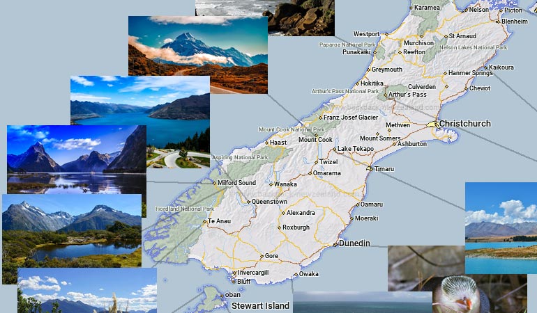 New Zealand Tourist Map