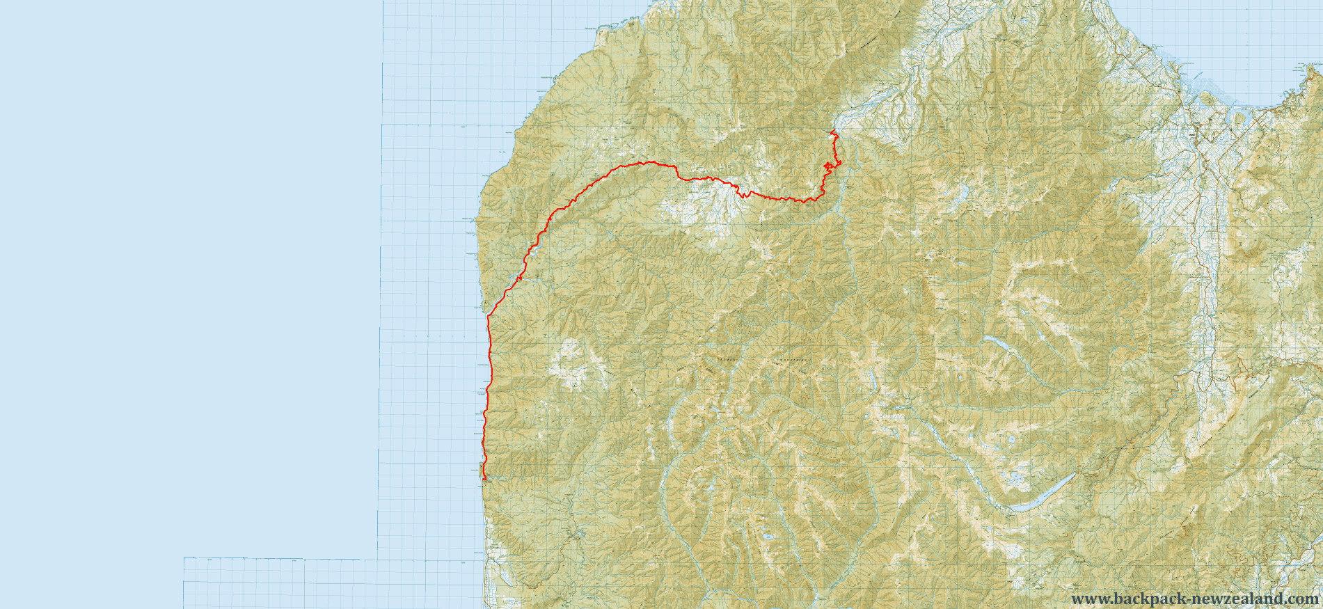 Heaphy Track Map - New Zealand Tracks