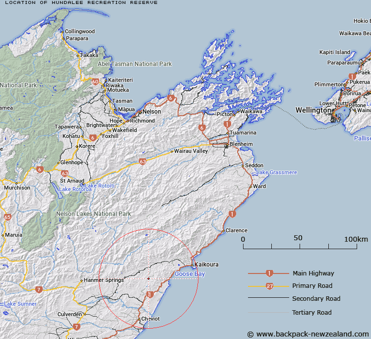 Hundalee Recreation Reserve Map New Zealand