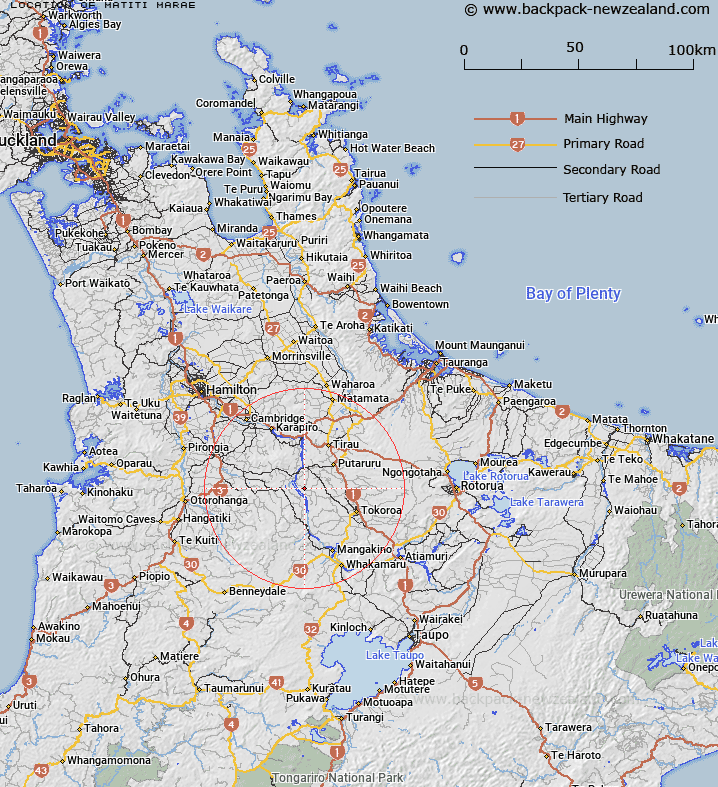 Matiti Marae Map New Zealand