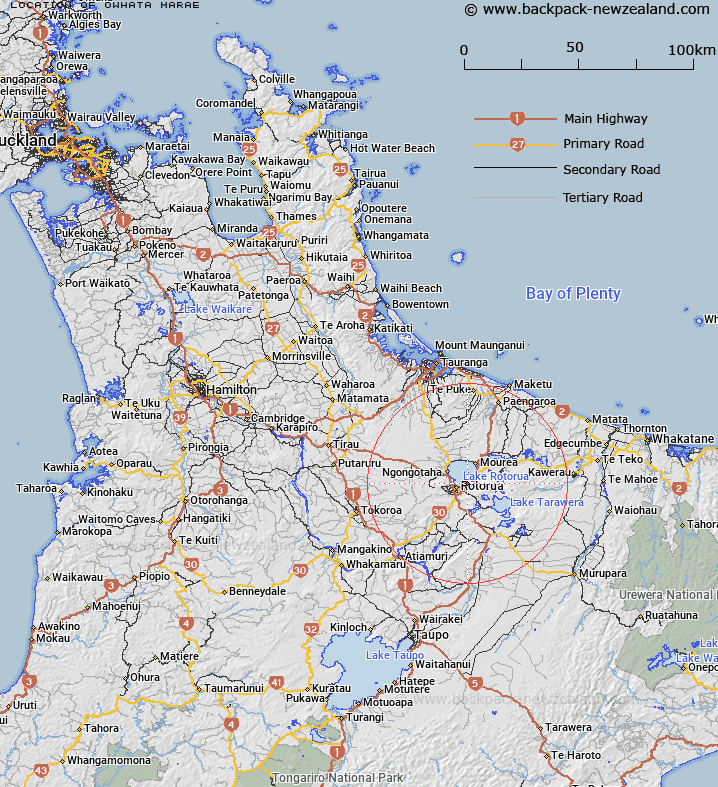 Owhata Marae Map New Zealand