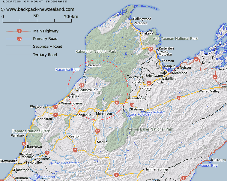 Mount Snodgrass Map New Zealand