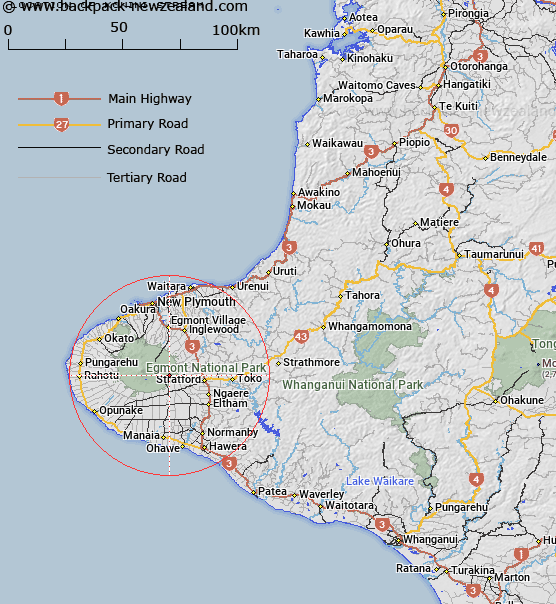 Konini Stream Map New Zealand