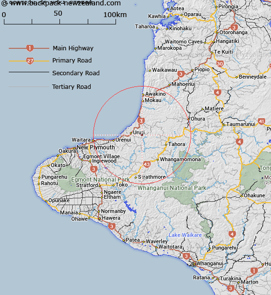 Moki Stream Map New Zealand