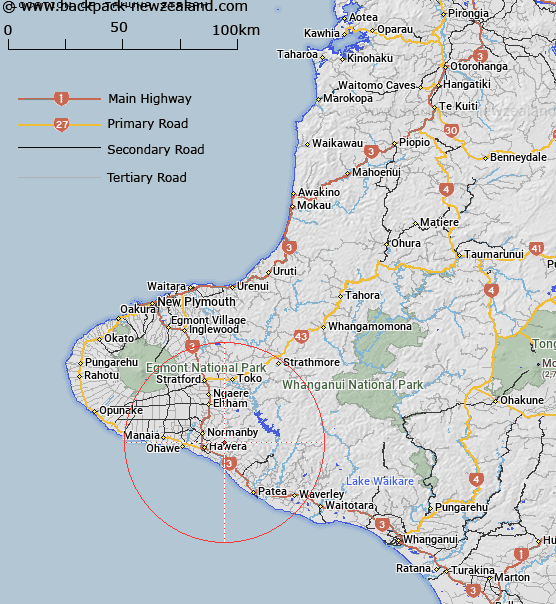 Tahuna Stream Map New Zealand