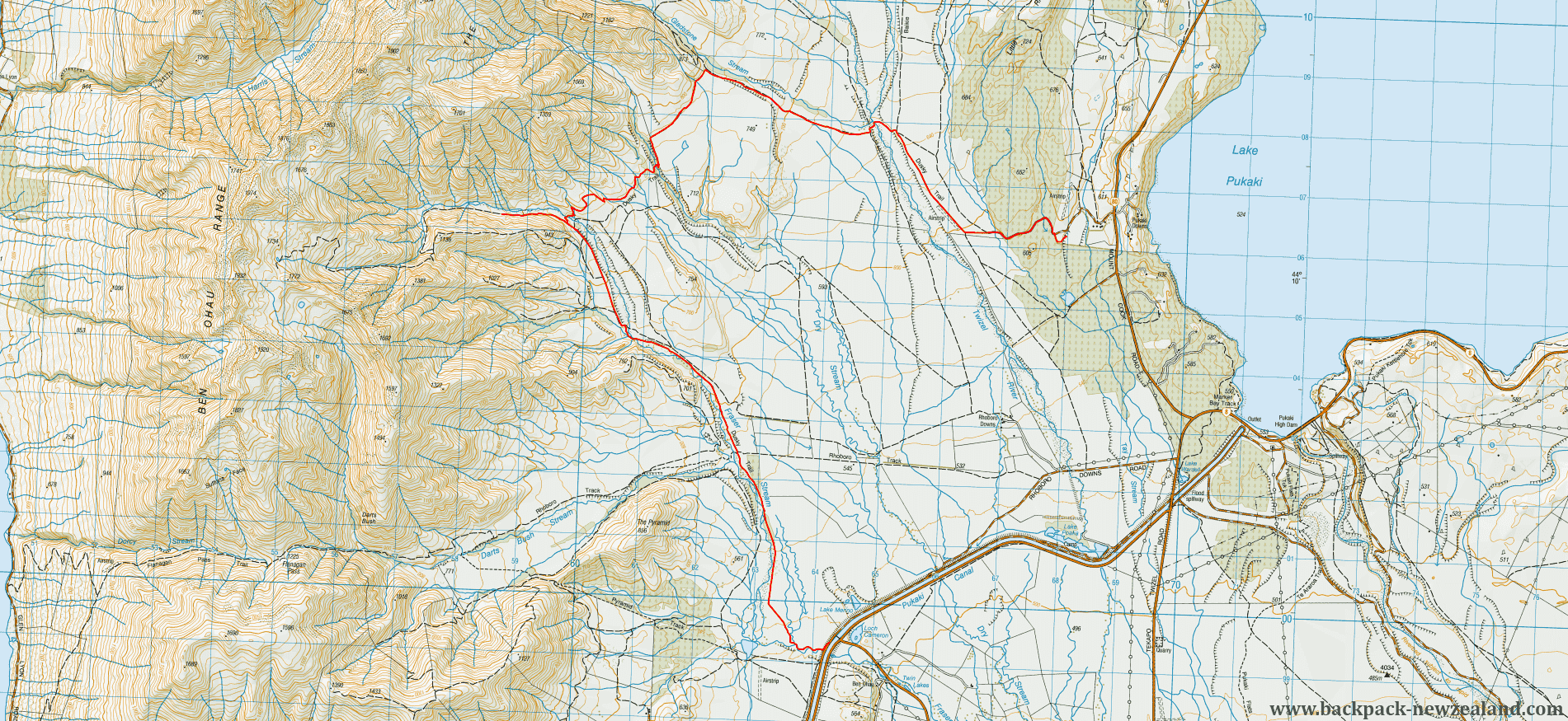 Dusky Trail Map - New Zealand Tracks