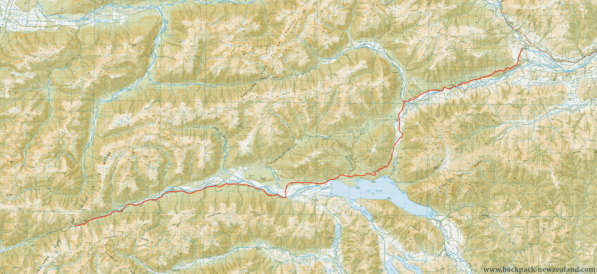 Harper Pass HDC Map - New Zealand Tracks