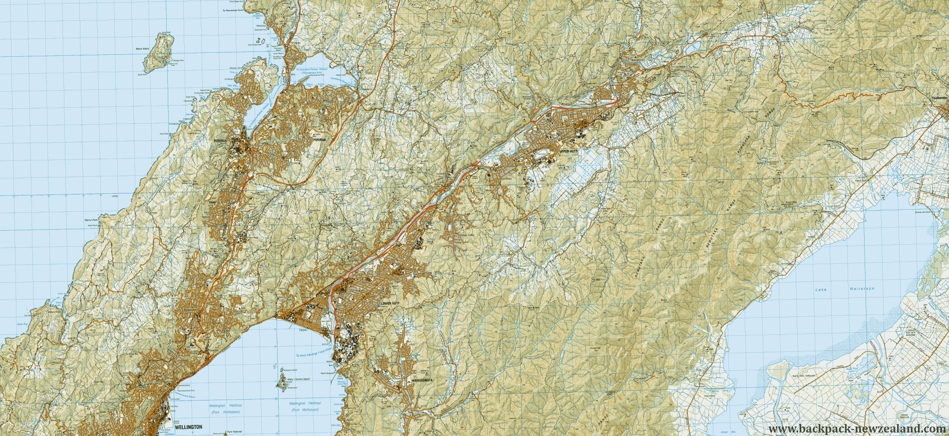 Hutt River Trail Map - New Zealand Tracks
