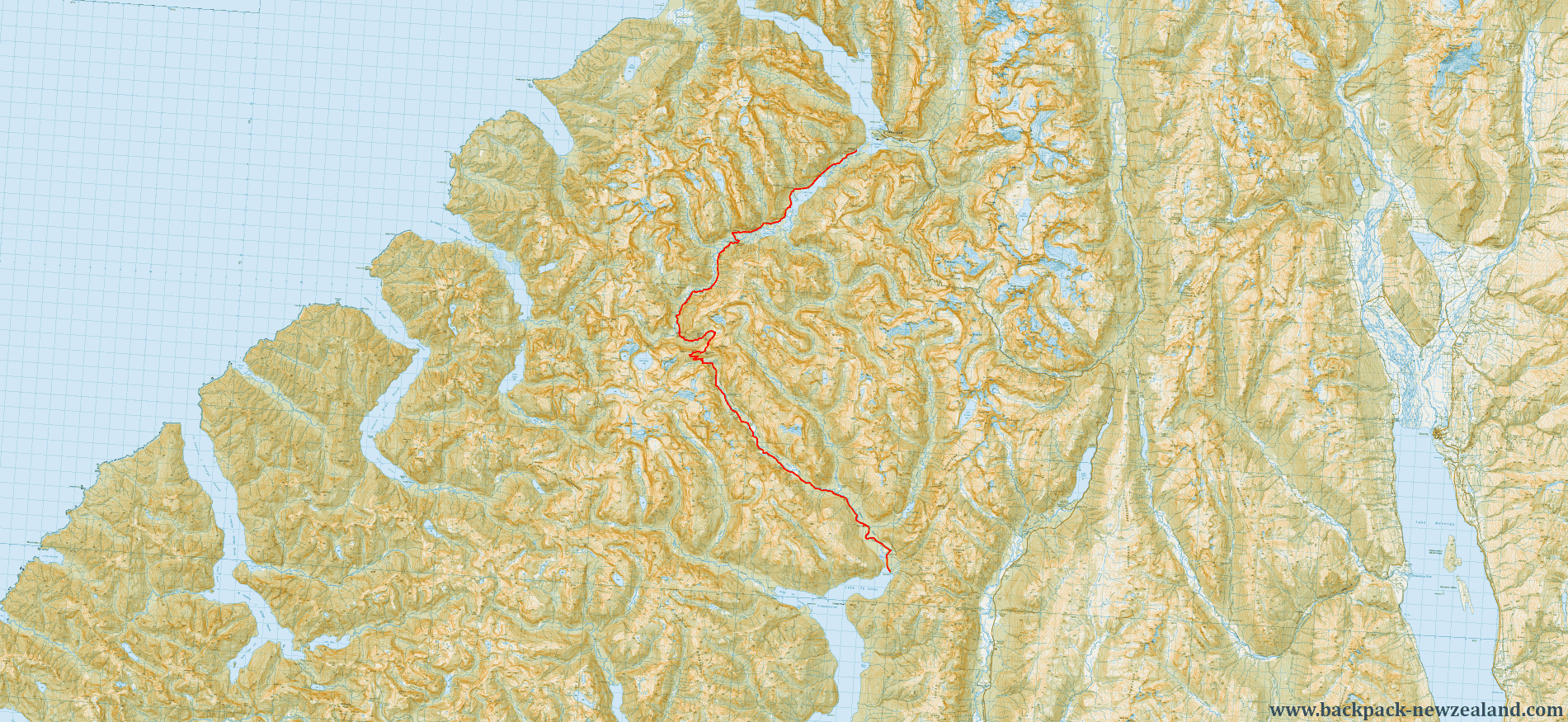 Milford Track Map - New Zealand Tracks