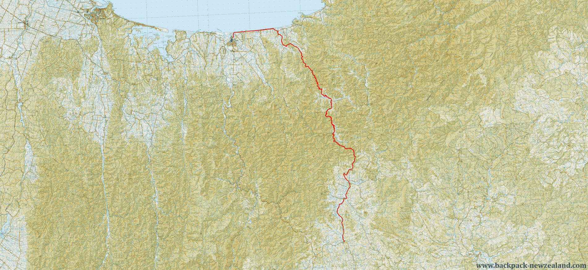 Motu Road Trail Map - New Zealand Tracks
