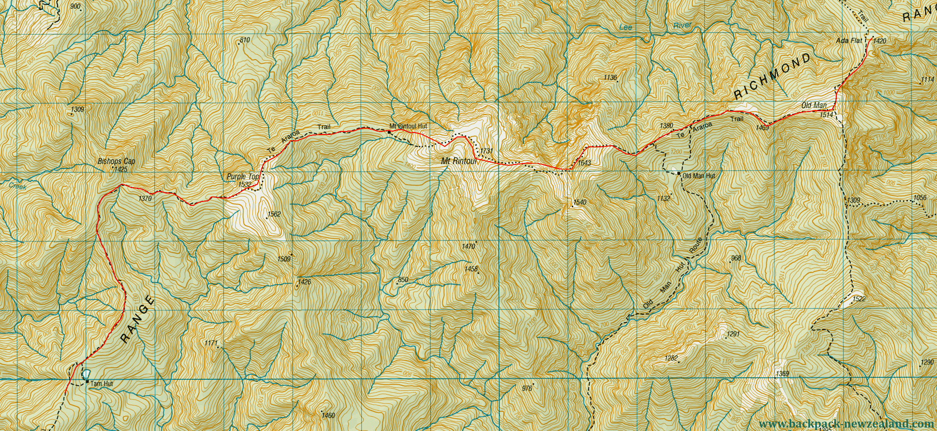 Mt Rintoul Route Map - New Zealand Tracks