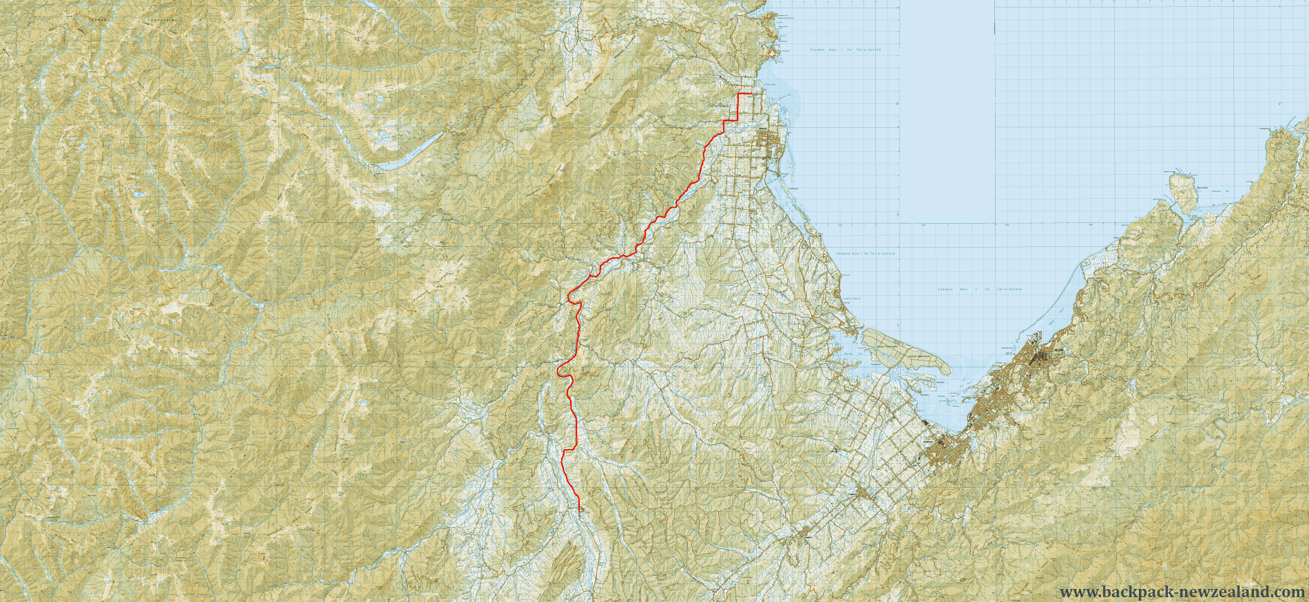 Tasman's Great Taste Trail - Motueka Valley Route Map - New Zealand Tracks