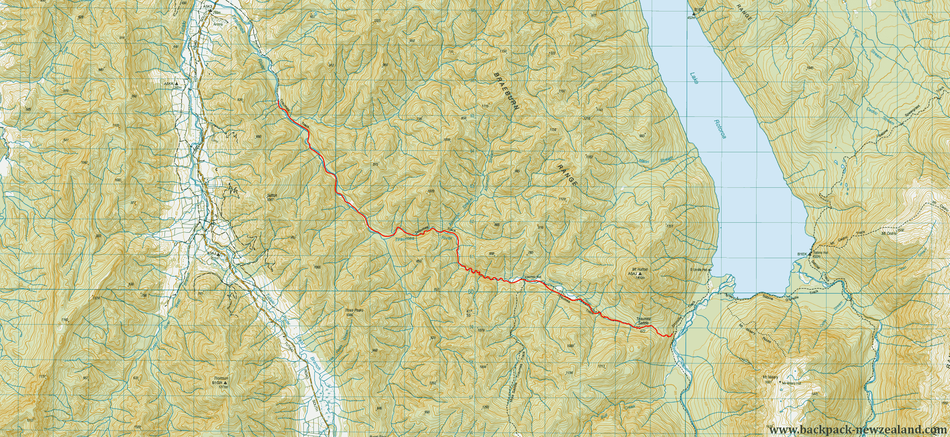 Tiraumea Track Map - New Zealand Tracks
