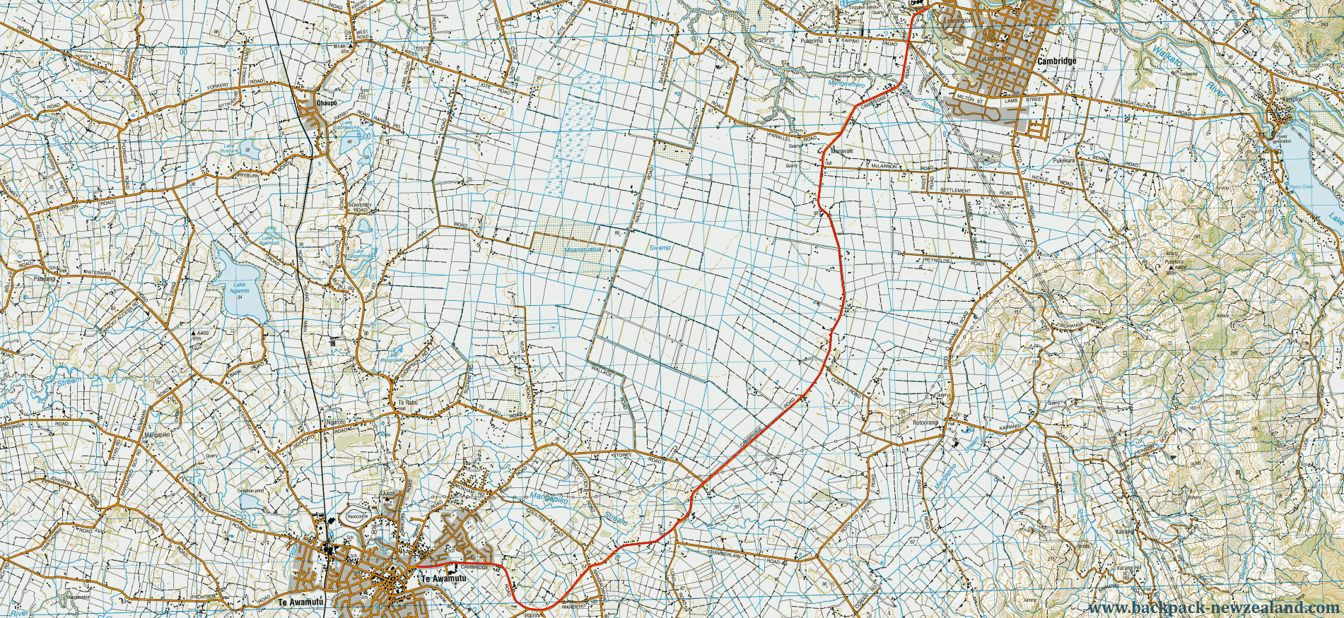 WA01 A Map - New Zealand Tracks